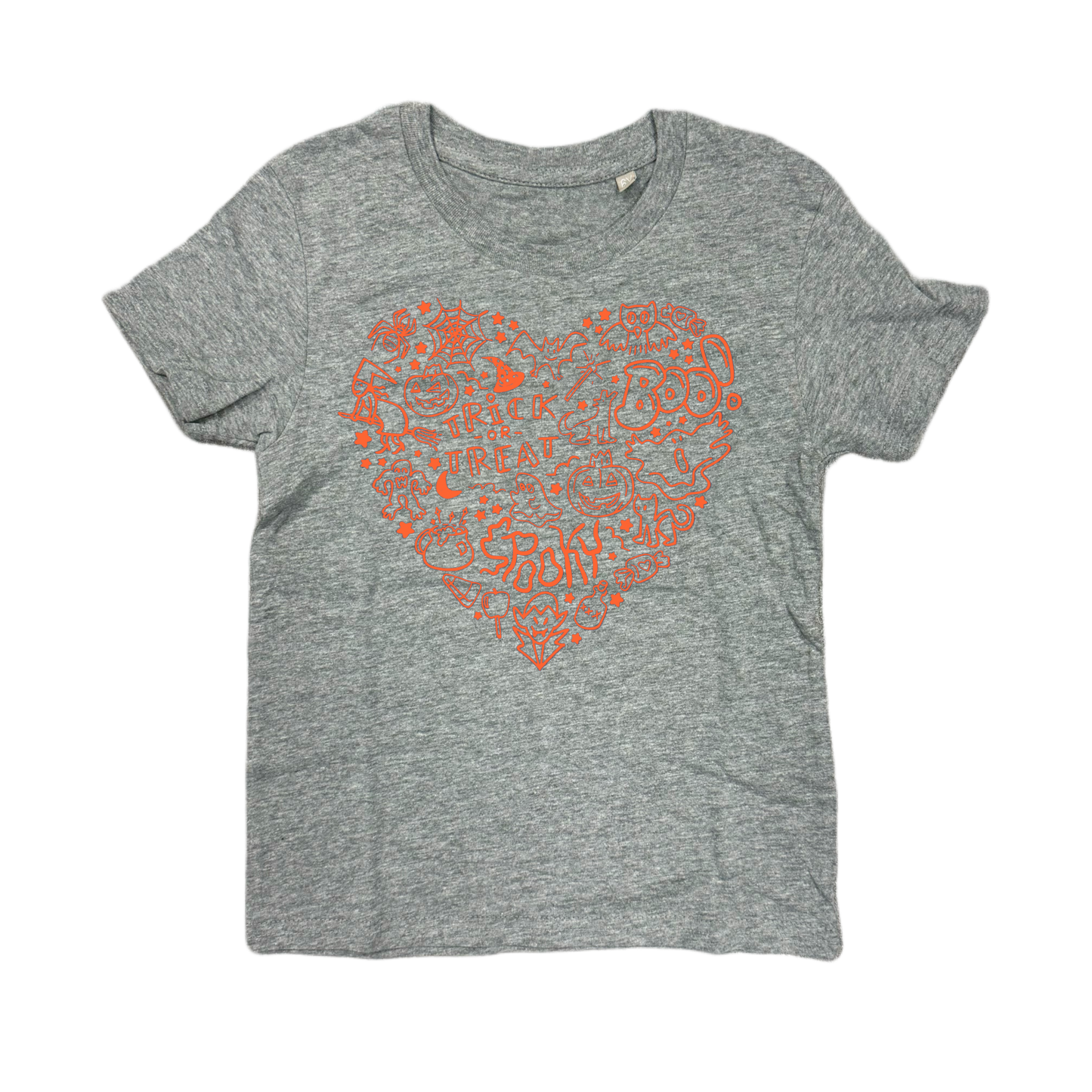 Shirt SPOOKY HEART - grau