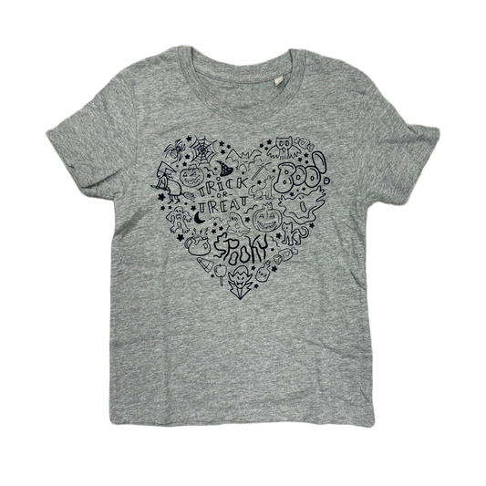 Shirt SPOOKY HEART - grau