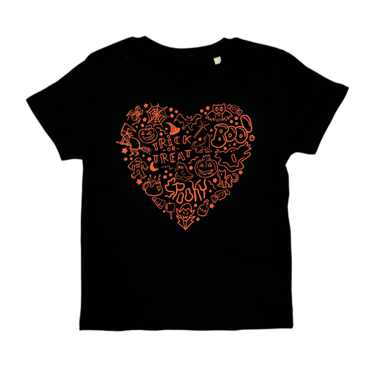 Shirt SPOOKY HEART - schwarz