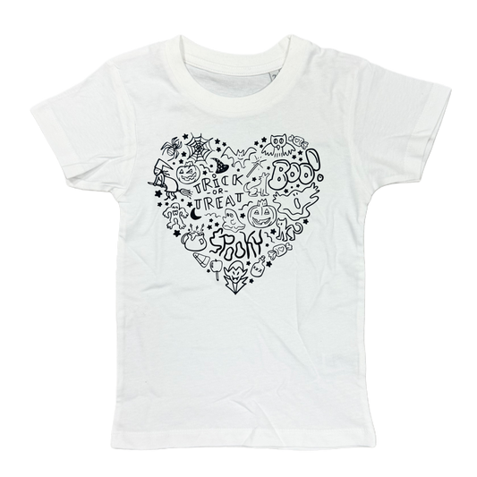 Shirt SPOOKY HEART - weiß