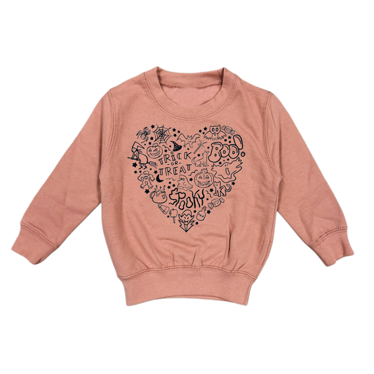 Sweater SPOOKY HEART - altrosa