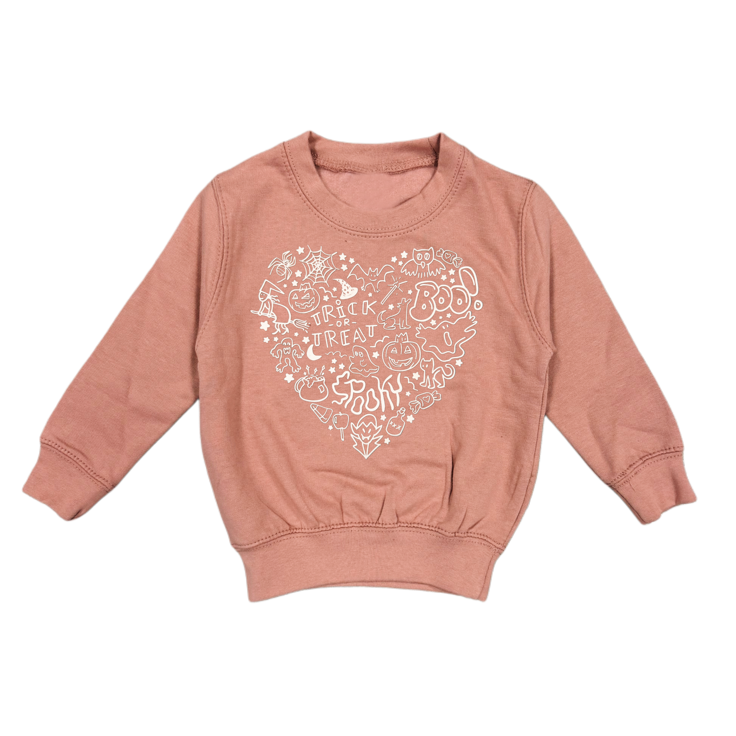 Sweater SPOOKY HEART - altrosa