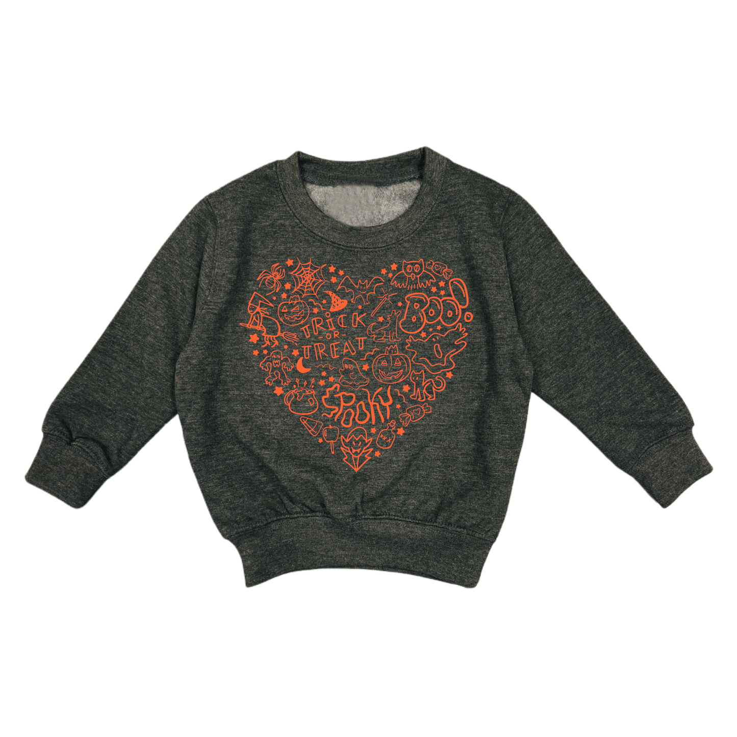 Sweater SPOOKY HEART - dunkelgrau