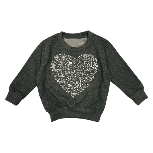 Sweater SPOOKY HEART - dunkelgrau