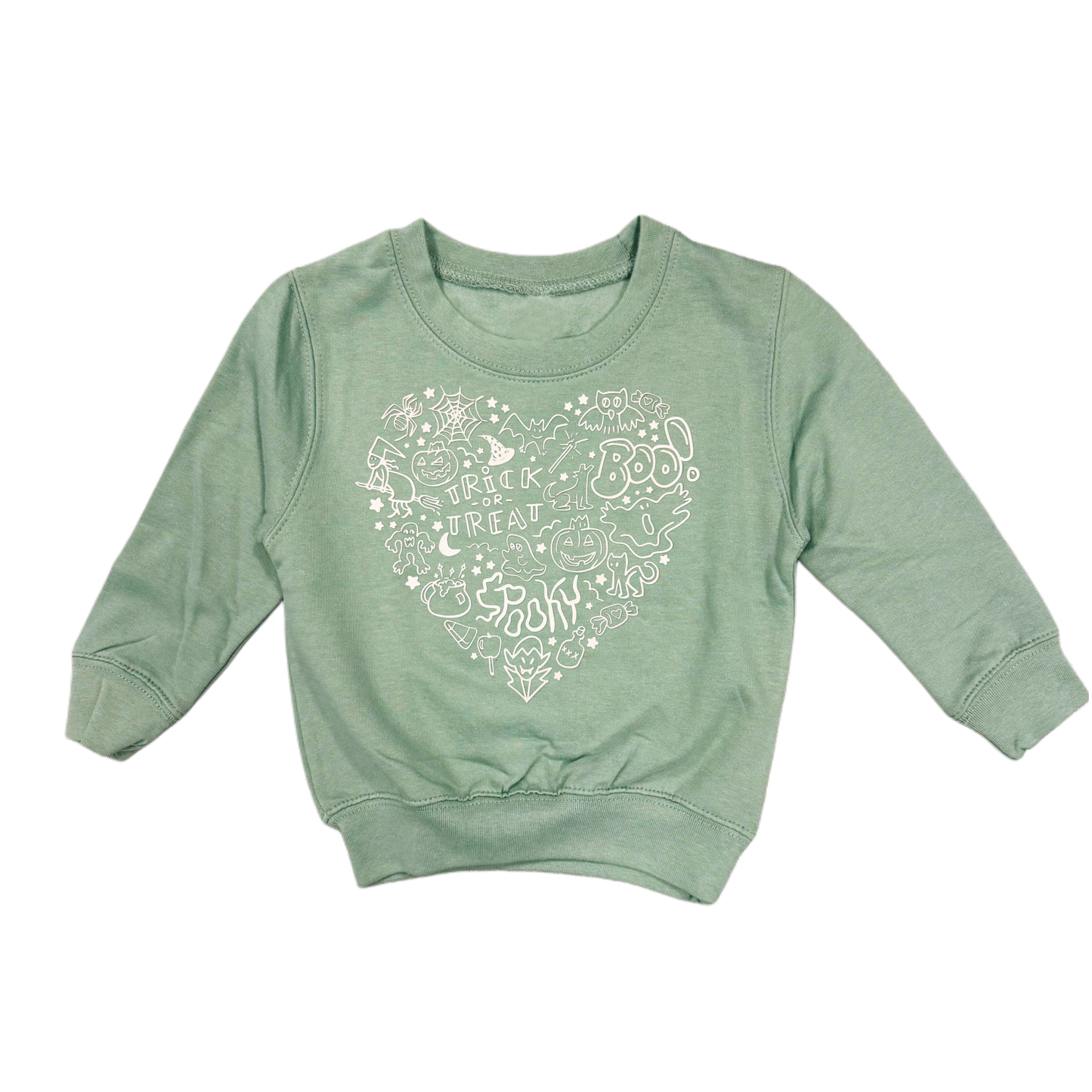 Sweater SPOOKY HEART - mintgrün