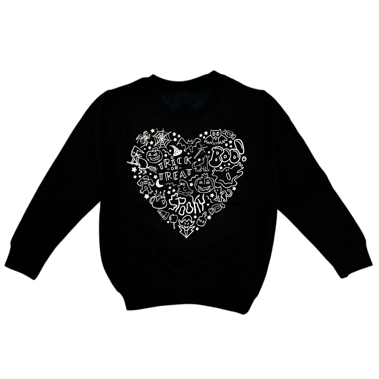 Sweater SPOOKY HEART - schwarz