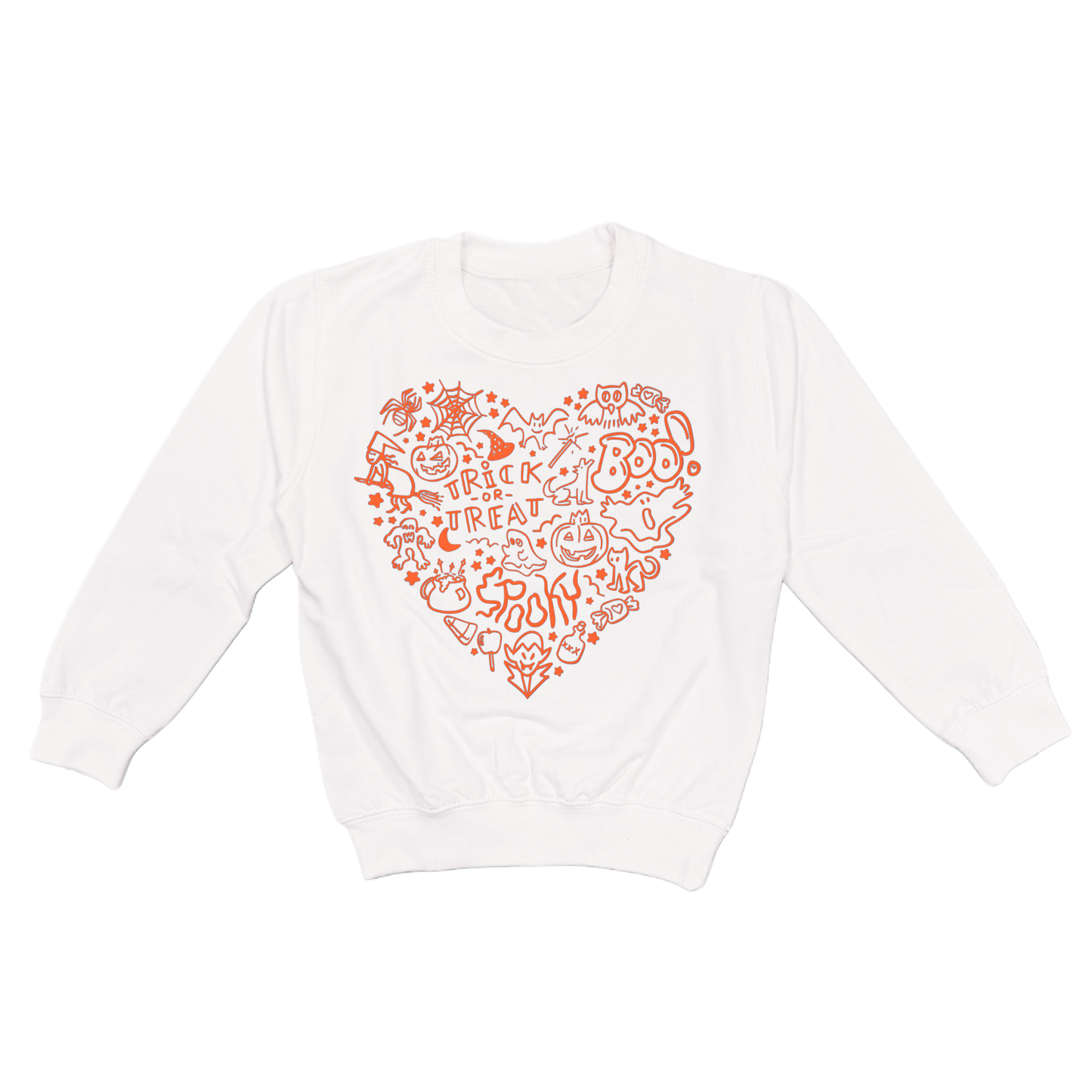 Sweater SPOOKY HEART - weiß