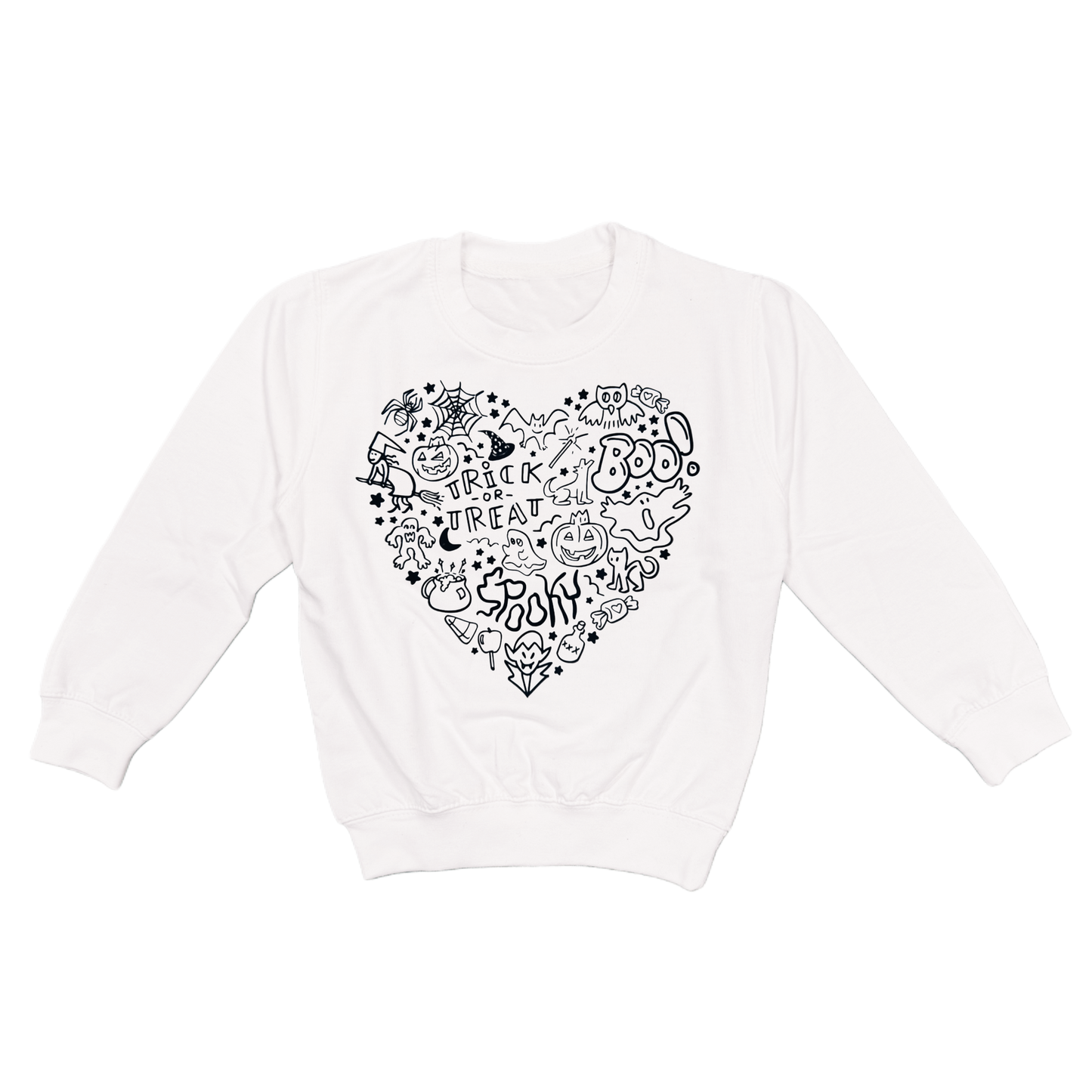 Sweater SPOOKY HEART - weiß