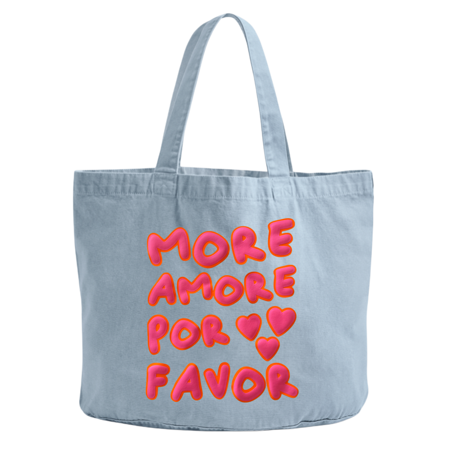 Tote Bag MORE AMORE - vintage blue