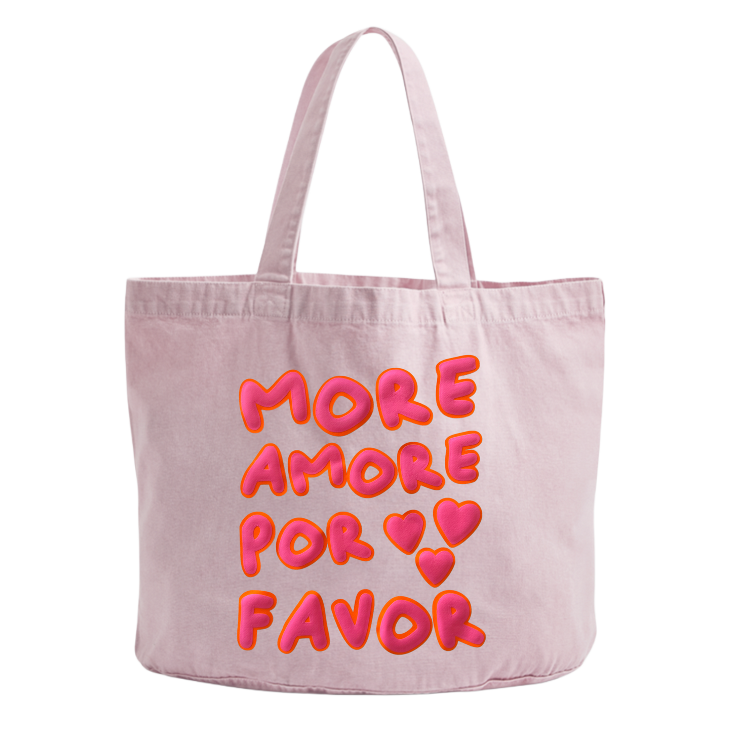 Tote Bag MORE AMORE - vintage pink