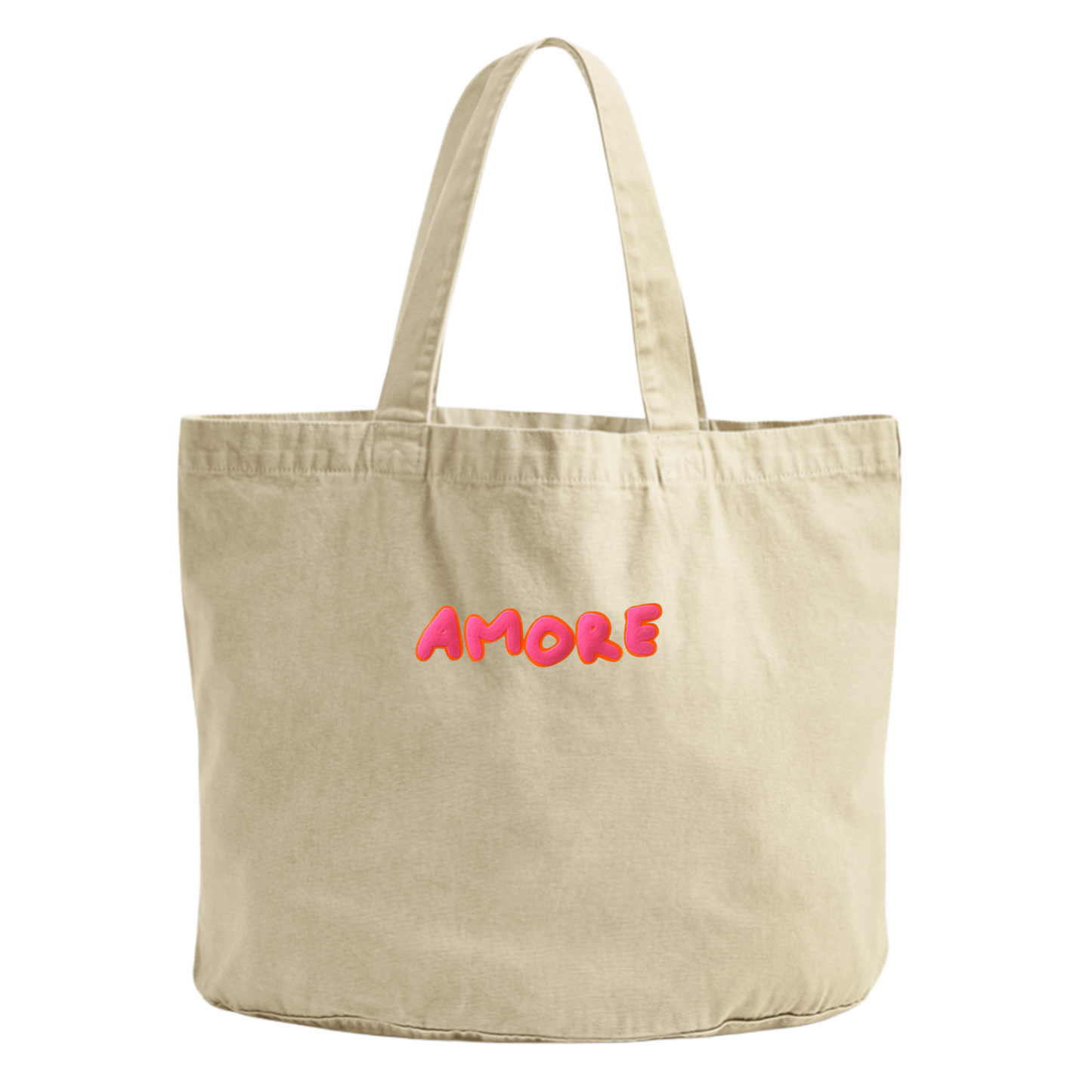 Tote Bag MORE AMORE - vintage sand