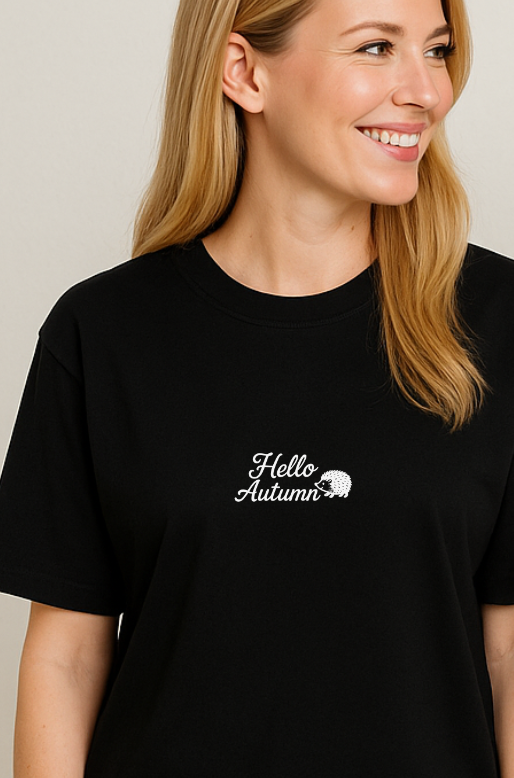 Shirt HELLO AUTUMN - black/offwhite