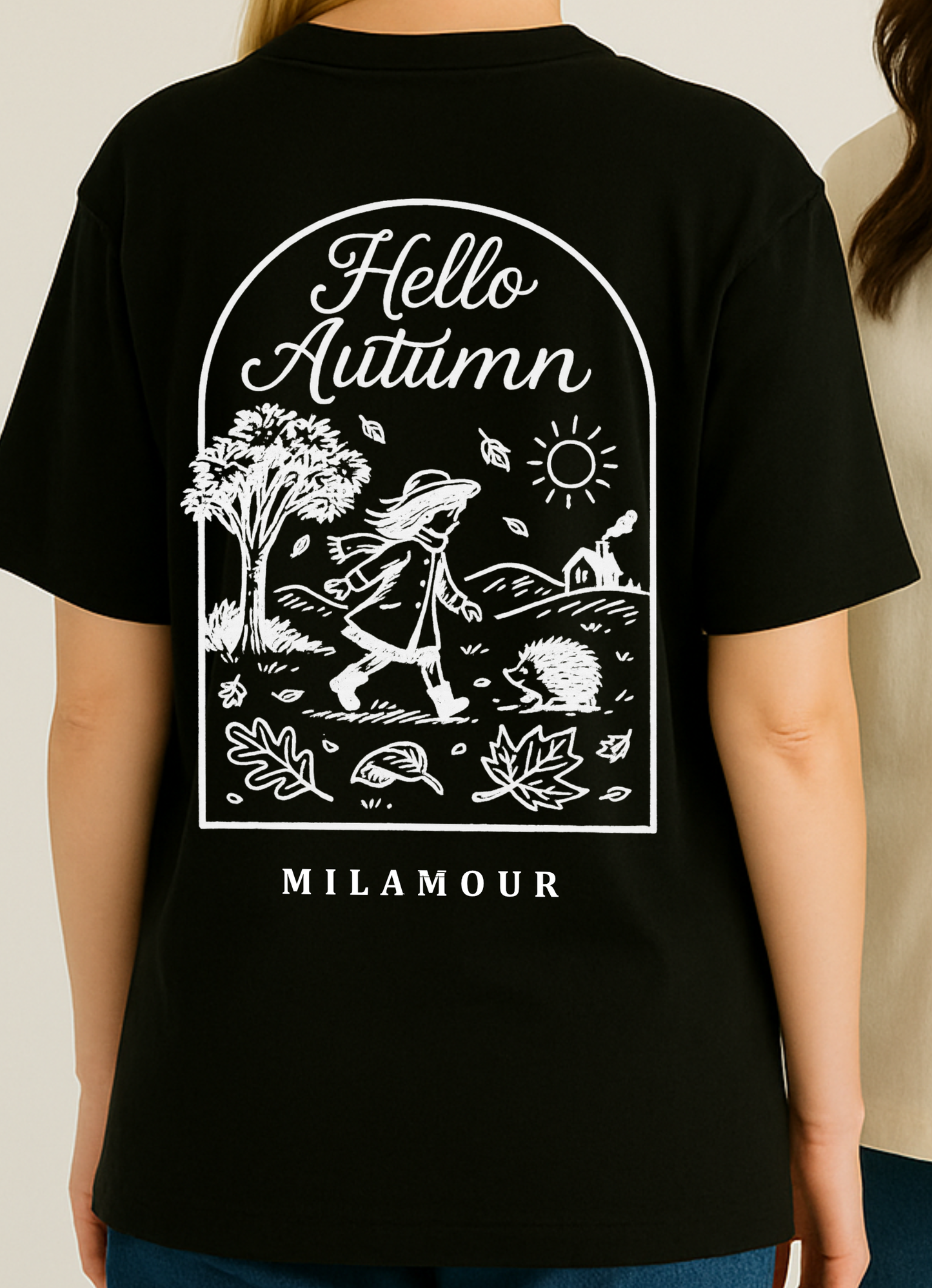 Shirt HELLO AUTUMN - black/offwhite