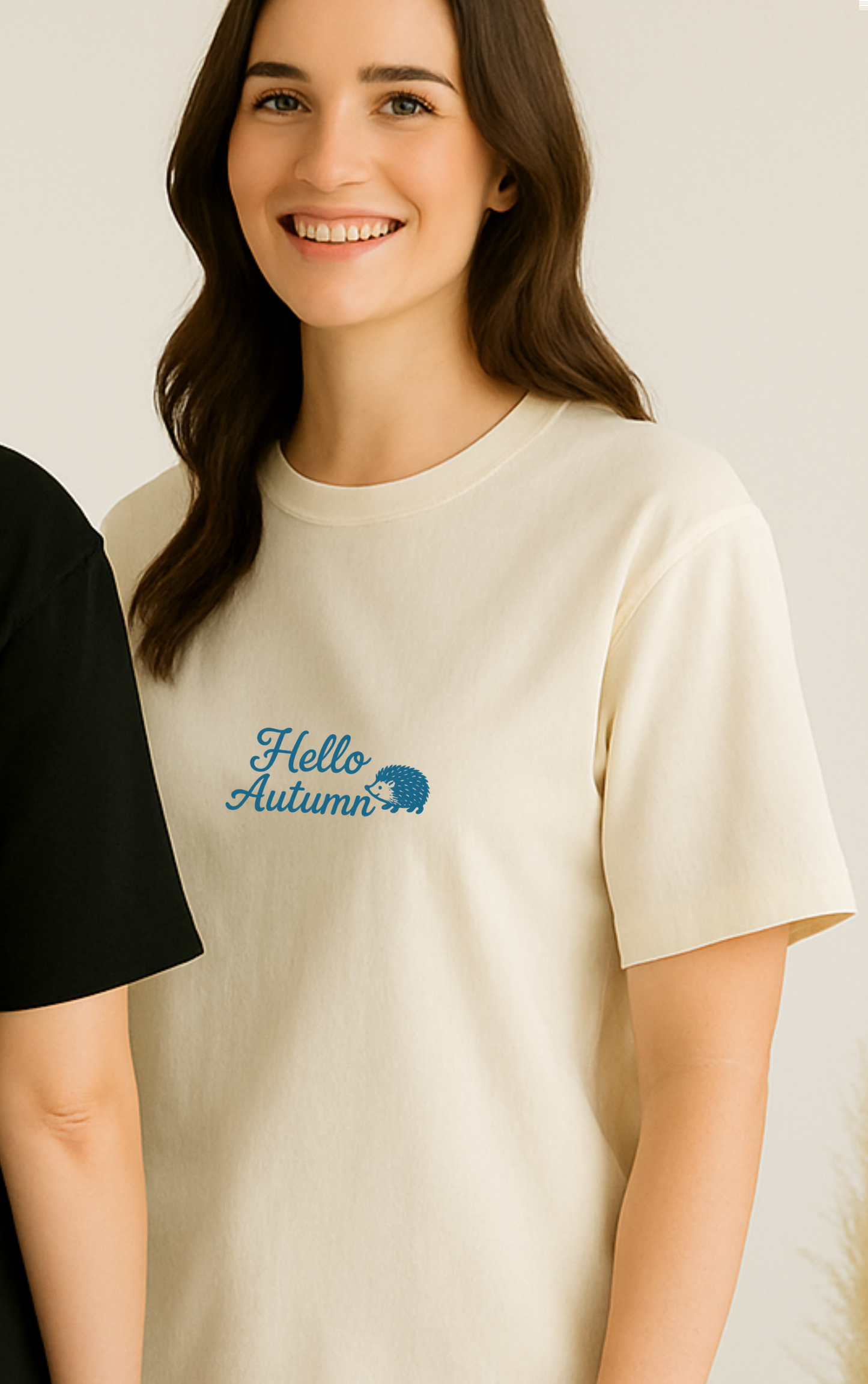 Shirt HELLO AUTUMN - offwhite/blue